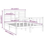 vidaXL Cadre de lit sans matelas blanc 120x200 cm bois de pin massif