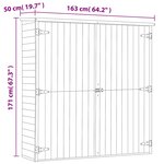 vidaXL Abri à outils de jardin 163x50x171 cm Pinède imprégnée