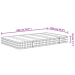 vidaXL Matelas à ressorts bonnell moyen 100x200 cm
