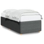 vidaXL Cadre de lit Gris foncé 100 x 200 cm Tissu