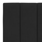 vidaXL Coussin de tête de lit noir 140 cm velours