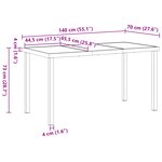 vidaXL Ensemble de repas de jardin 5 pièces Noir Rattan poly