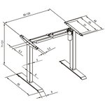 Bureau assis debout meuble acier (piètement) 3 fonctions 1 moteur blanc 08_0000388