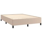 vidaXL Cadre de lit Cappuccino 140x200 cm Similicuir