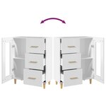 vidaXL Buffet blanc 69 5x34x90 cm bois d'ingénierie