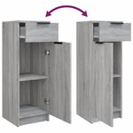 vidaXL Meubles de salle de bain 5 Pièces Sonoma gris Bois d'ingénierie
