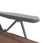 vidaXL Chaises pliables de jardin avec coussins lot de 2 Marron