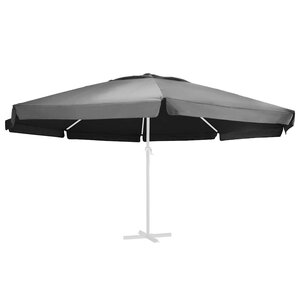 vidaXL Tissu de remplacement pour parasol d'extérieur Anthracite 610cm