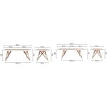 Table à manger extensible - placage frene - style scandinave - Sawyer 180 / 220 x 90 x 75