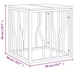 vidaXL Table basse argenté acier inoxydable/bois massif récupération
