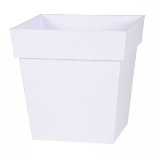 Pot de fleur carré - 32 x 32 x 32 cm - 22 L - Blanc