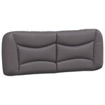vidaXL Lit avec matelas gris 140x200 cm similicuir
