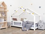 Lit cabane enfant en bois massif Blanc - 90 x 190 cm