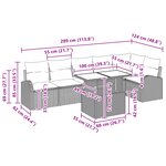 vidaXL Ensemble de canapé de jardin de 7 pièces en poly rotin gris avec coussins