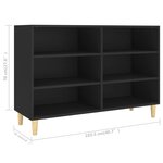 vidaXL Buffet noir 103 5x35x70 cm bois d'ingénierie