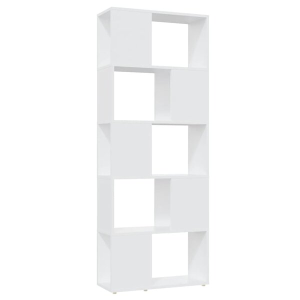 vidaXL Bibliothèque Séparateur de pièce Blanc 60x24x155 cm Aggloméré