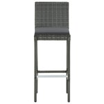 vidaXL Ensemble de bar de jardin avec coussins 5 Pièces Gris