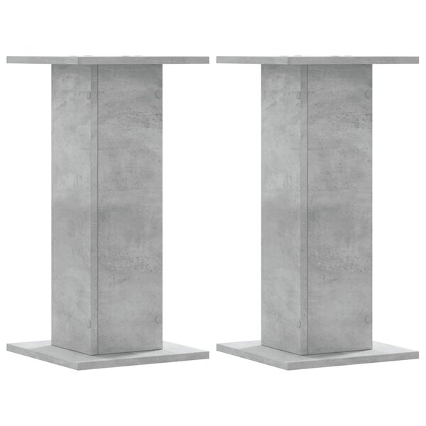 vidaXL Supports pour plantes 2 Pièces gris béton bois d'ingénierie