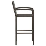 vidaXL Ensemble de bar d'extérieur 5 Pièces accoudoir Poly rotin Marron