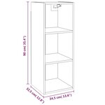 vidaXL Armoire murale Blanc brillant 34 5x32 5x90 cm Bois d'ingénierie