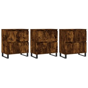 vidaXL Buffets 3 Pièces Chêne fumé Bois d'ingénierie