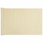 vidaXL Écran d'intimité de balcon crème 500x90 cm PVC