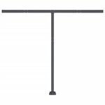 vidaXL Auvent manuel rétractable avec LED 300x250 cm Orange et marron