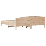vidaXL Cadre de lit sans matelas 200x200 cm bois massif de pin