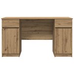 Bureau vidaXL Artisan Chêne 140x49x76 cm Bois d'ingénierie