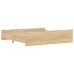 vidaXL Cadre de lit tête de lit et pied de lit chêne sonoma 200x200 cm