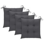 vidaXL Chaises pliables d'extérieur lot de 4 et coussins Bois d'acacia