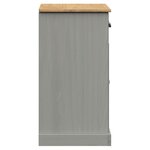 vidaXL Buffet avec tiroirs VIGO 78x40x75 cm gris bois massif de pin