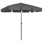 vidaXL Parasol de plage anthracite 200x125 cm