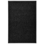 vidaXL Paillasson lavable Noir 60x90 cm