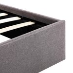 vidaXL Cadre de lit à stockage hydraulique Taupe Tissu 120x200 cm