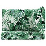 vidaXL Coussins de palette lot de 3 motif de feuilles tissu Oxford