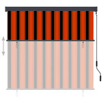 vidaXL Store roulant d'extérieur 170x250 cm Orange et marron