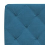 vidaXL Cadre de lit avec tête de lit bleu 90x190 cm velours