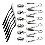 6 pinces & 6 fourchettes à escargots en inox