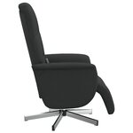 vidaXL Fauteuil inclinable de massage avec repose-pieds noir tissu