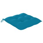 vidaXL Chaises de jardin avec coussins 2 Pièces Acacia solide et acier