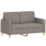 vidaXL Ensemble de canapés 4 Pièces avec coussins Taupe Tissu