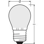 Osram ampoule led sphérique verre dépoli 4w=40 e27 chaud