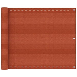 vidaXL Écran de balcon Orange 75x500 cm PEHD