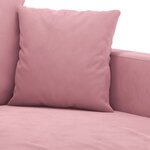 vidaXL Ensemble de canapés 3 Pièces avec coussins Rose Velours