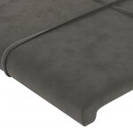 vidaXL Cadre de lit avec tête de lit Gris foncé 90x190 cm Velours