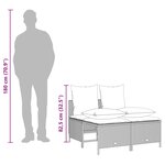 vidaXL Salon de jardin avec coussins 4 Pièces beige résine tressée
