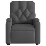 vidaXL Fauteuil inclinable électrique Gris foncé Tissu