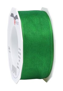 Organza four seasons 25-m-rouleau 40 mm  vert laitonné