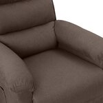 vidaXL Fauteuil électrique de massage Taupe Tissu